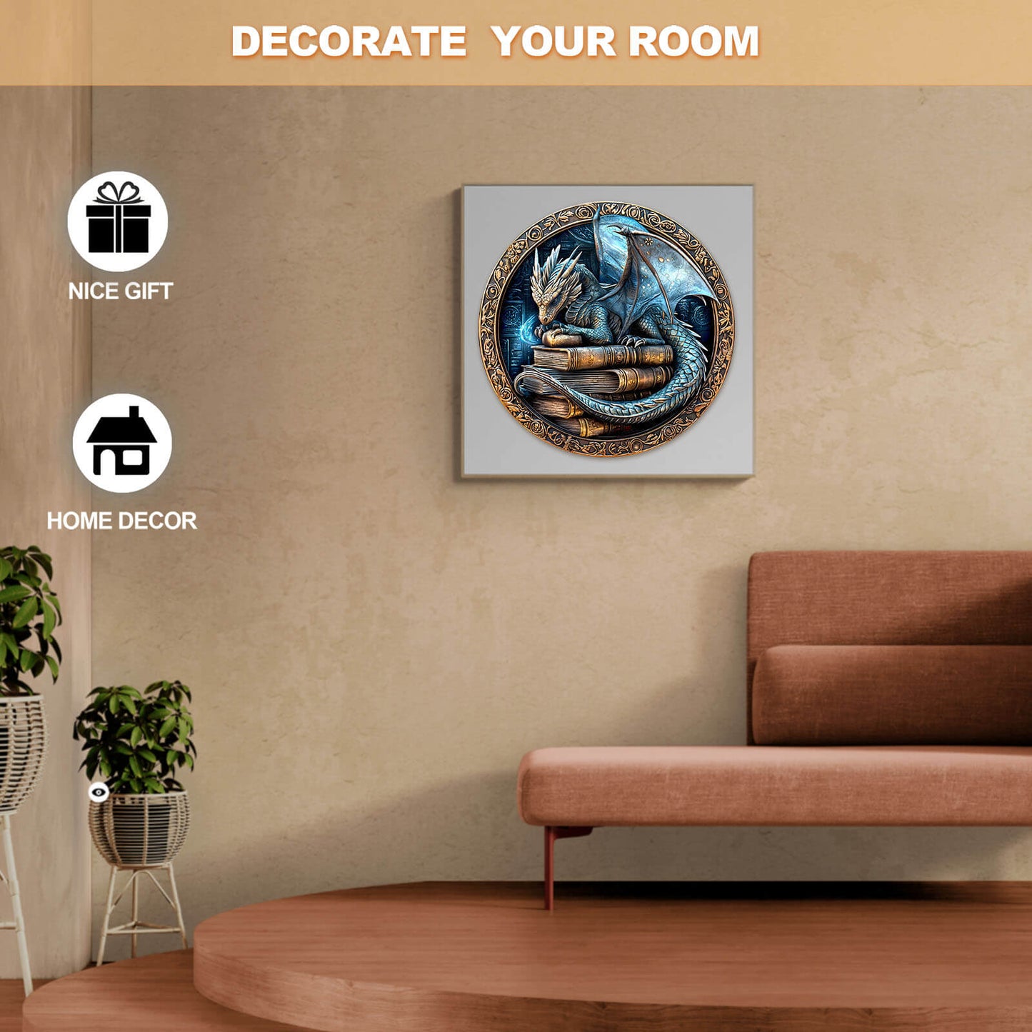 3D Ancient protector wooden jigsaw puzzle, perfect for home decor and as a unique gift, enhancing your living space.